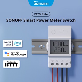 Sonoff POW Elite โมดูลสวิตช์มิเตอร์อัจฉริยะ 16A 20A Wifi Works with Alexa Google Home Alice