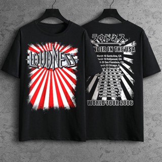 Cs Rockstore เสื้อยืดลําลอง ผ้าฝ้าย 100% แขนสั้น คอกลม พิมพ์ลายวงร็อค Rockstore Loudness Rock สีดํา พลัสไซซ์ XS-XXXL สําหรับผู้ชาย ของขวัญวันเกิด