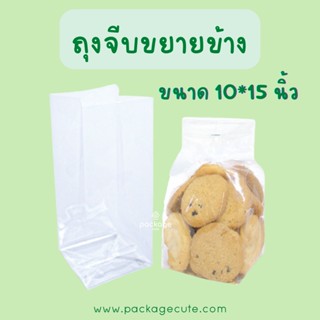 J09 ถุงจีบขยายข้าง PPเนื้อหนา ขนาด 10 x15 นิ้ว แพค 500 กรัม