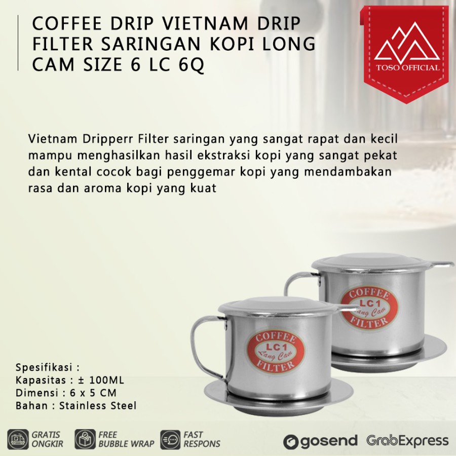 Coffee Drip Vietnam Drip - Long Cam Coffee Filter ขนาด 6 LC 6Q