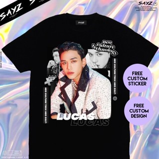 เสื้อสีขาว Kaos lucas NCT 2020 เรโซแนนซ์ WayV Kpop สไตล์เกาหลี ฮาราจูกุ คัส ค็อปชุดผู้หญิง