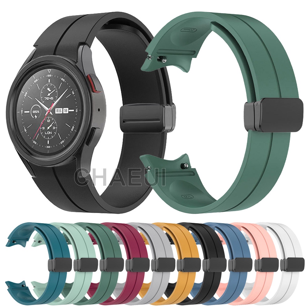 สายรัดซิลิโคนสร้อยข้อมือสําหรับ Galaxy Watch 7 FE 6 5 Pro 4 44mm 40mm 45mm Classic 46mm 42mm 47mm 43mm