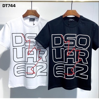 เสื้อยืดเท่ คลาสสิก Dsquared2 กลับไปที่อนาคตเสื้อยืดกราฟิกและเสื้อยืดพิมพ์ลายผู้ชายผ้าฝ้ายรถจักรยานยนต์ฤดูร้อนผู้ชาย DT7