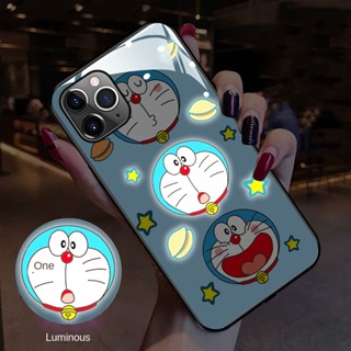 เคสโทรศัพท์มือถือ ลายการ์ตูนโดเรม่อน มีไฟ LED เรืองแสง สําหรับ Huawei Y7A Y9A Y9S Y8P Y8S P50 P40 P30 P20 Pro Lite Nova 9 9SE 8i 8 7 SE 7i 5t 3i Y7 Pro Y9 Prime 2019