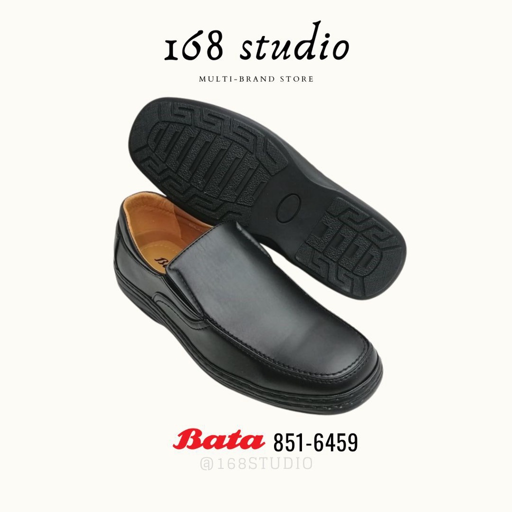 Bata รุ่น 851-6459 รองเท้าหนังคัชชูผู้ชายบาจา พื้นเย็บ ใส่ทน หน้ากว้าง ใส่สบาย รุ่นขายดี รหัส 851 6459
