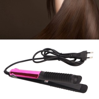 2 In 1 เครื่องหนีบผมตรง ปรับอุณหภูมิได้ ปลั๊ก Eu 220‐240V สีชมพู