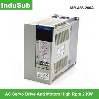 ใหม่ ของแท้ เซอร์โวไดร์ฟ มอเตอร์ เครื่องขยายเสียง MR-J2S-200A PLC AC Rpm 2 KW