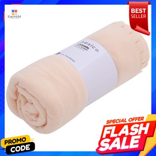 เบสิโค ผ้าห่มฟลีซ สีครีม ขนาด 50x60 นิ้วBESICO Fleece blanket, cream color, size 50x60 inches