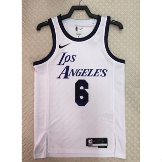 Hot pressed 2023 nba Los Angeles Lakers No.6 James white city edition basketball jersey