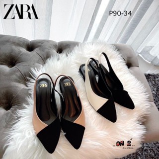 เช็คของก่อนสั่ง สูง 1 นิ้ว รองเท้าZARA รองเท้ารัดส้น ส้นสูงรัดส้น