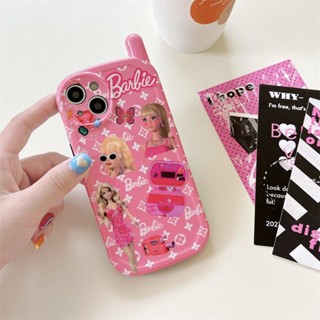 ✤【Barbie Phone】เคสโทรศัพท์มือถือนิ่ม กันเลนส์กล้อง กันตก ลายอนิเมะ Pink Girly สําหรับ iPhone 14 Pro Max 13 Pro 12 Pro 11