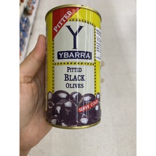 มะกอกดำ ไม่มีเมล็ด ตรา ยะบาร์ร่า 350 G. Pitted Black  Olives ( Ybarra Brand )