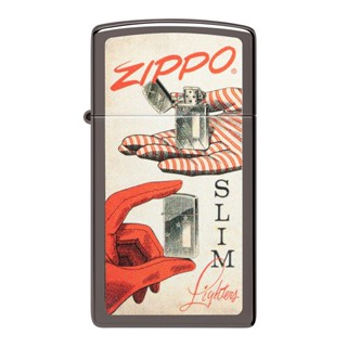 48396 Slim Zippo Design ของแท้ รับประกันตลอดชีวิต นำเข้าและจำหน่ายโดยตัวแทนจำหน่าย