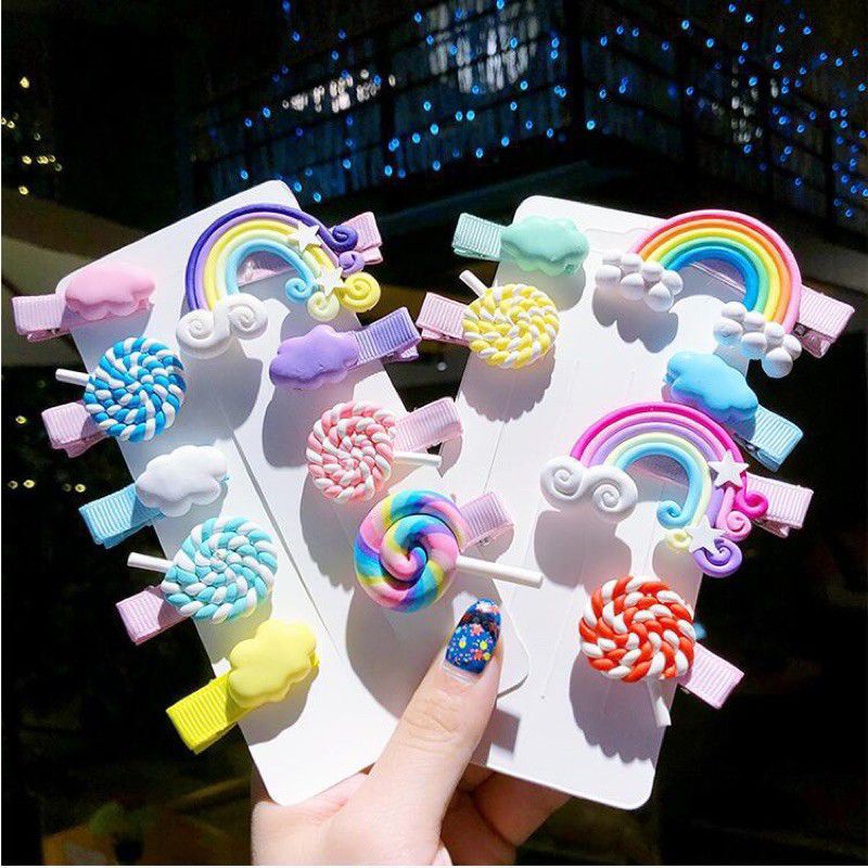 GIU-กิ๊ปลูกกวาดสายรุ้ง สีพาสเทล🌈