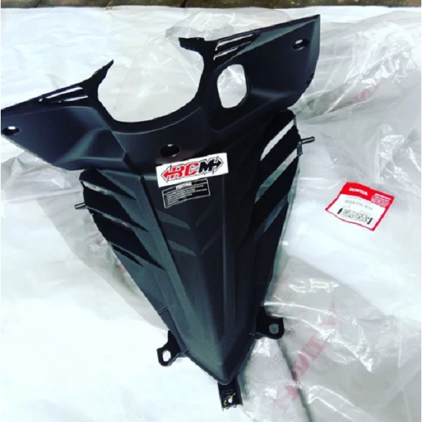 TEBENG TEDENG LEXIL LEGSHIELD CENTER COVER FR KONTAK SUPRA 150 GTR BLACK ORIGINAL HONDA AM HGP ORIGI