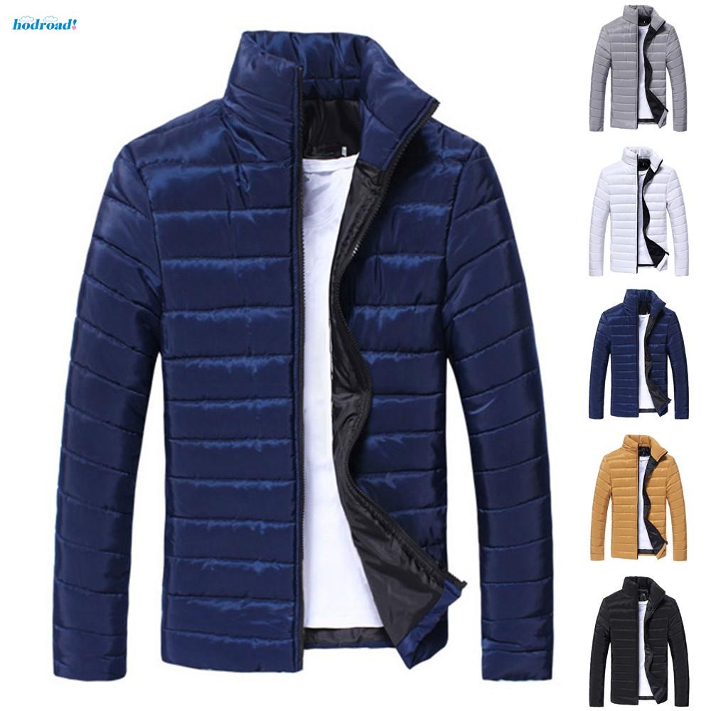【HODRD】Men Winter Warm Down Jacket Puffer Coat Stand Collar Zipper Ultralight Outwear brand new and high quality【Fashion】 #4
