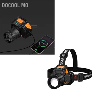 Docool Mo Sensor Led Head Lamp Rotary Zoom ไฟฉายชาร์จ Usb ไฟฉายที่แข็งแกร่งไฟฉายกลางแจ้งไฟหน้าพร้อมแบตเตอรี่