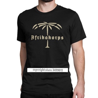 เสื้อยืด ผ้าฝ้าย พิมพ์ลายโลโก้ Afrikakorps เหมาะกับของขวัญวันเกิด สําหรับผู้ชายS-5XL