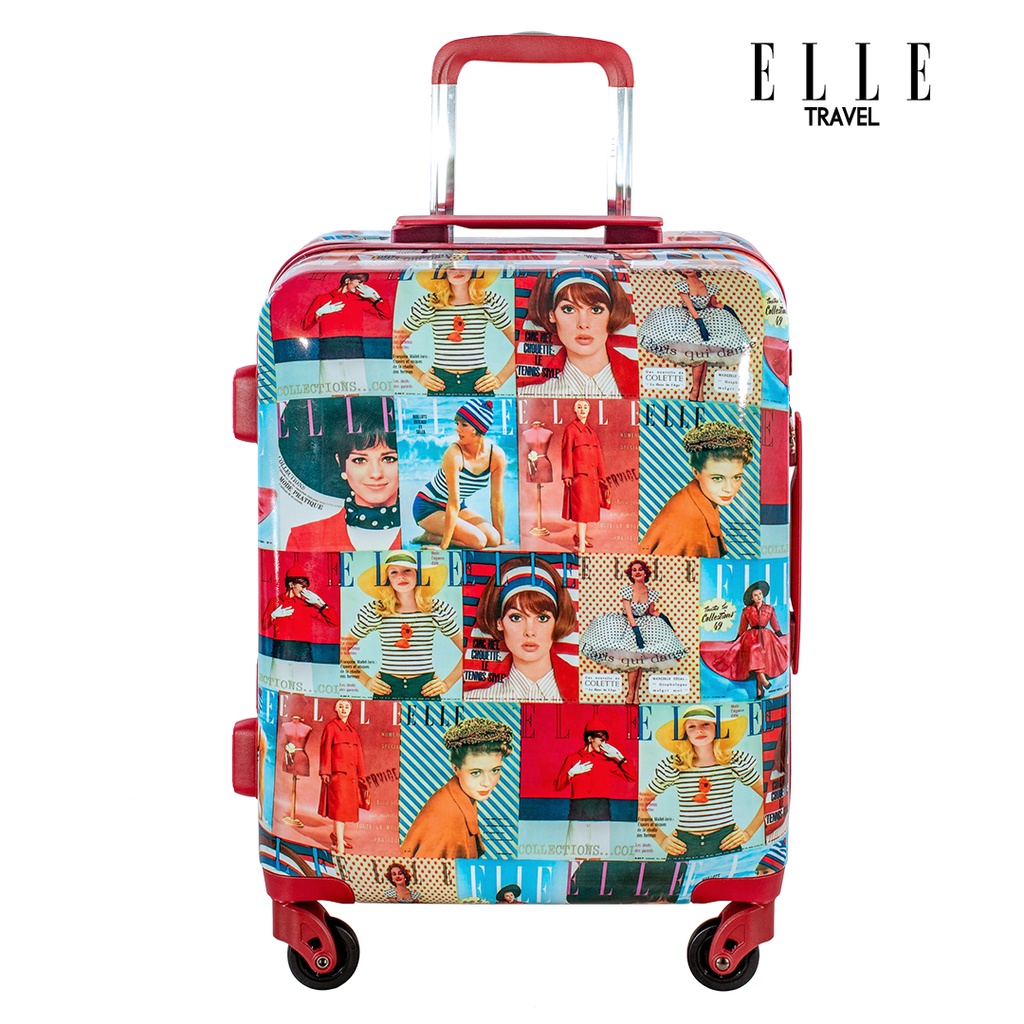 ELLE Travel New Vintage Collection กระเป๋าเดินทางขนาด Cabin Size Free