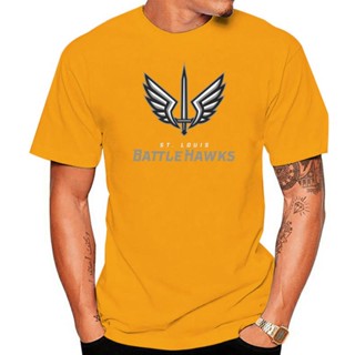 เสื้อโอเวอร์ไซ เซนต์หลุยส์ Battlehawks เสื้อยืดสีดํา Xfl S 2Xl สําหรับผู้หญิงผู้ชายเสื้อฮาราจูกุที