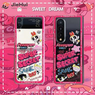 Jiehui เคสโทรศัพท์มือถือแฟชั่น ลายเด็กผู้หญิงบินได้ สําหรับ Samsung Z Flip4 Z Flip3 Z Flip2 Z Flip1