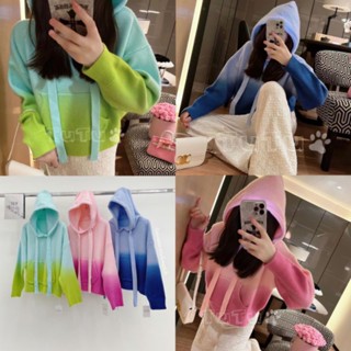 📌ทักก่อนสั่ง📌เสื้อฮู้ดไหมพรมไล่สี  อก 44”-50” Gavana