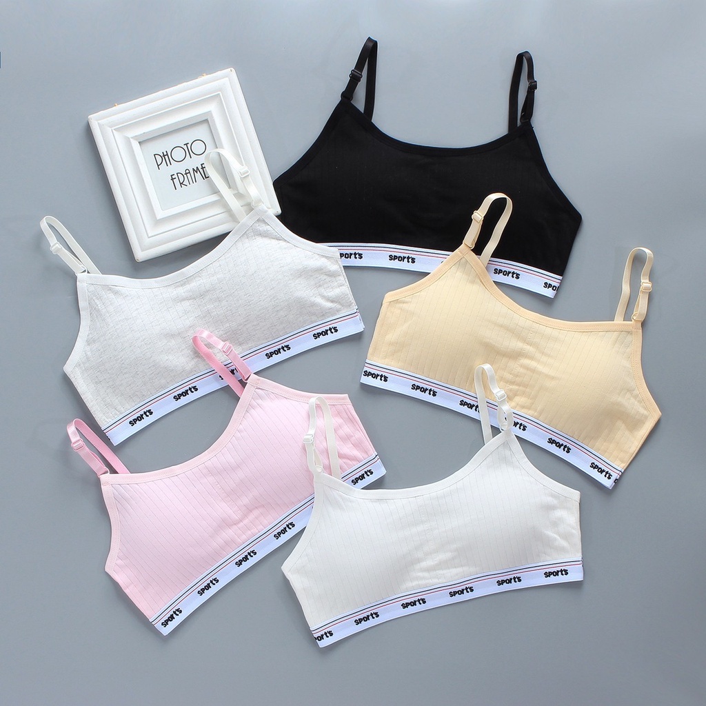 เสื้อในเด็กโต สายปรับได้ แบบสวมหัว มีฟองน้ำ สำหรับอายุ 9-15 ปี ราคา ถูกที่สุด ดีลบีเคเค