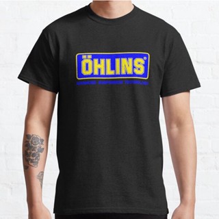 T-shirt  GILDAN เสื้อยืด ผ้าฝ้าย 100% พิมพ์ลาย Ohlins Racing 2 Cagiva HONDA Suzuki Harris DUCATI Ghezzi Boxer สําหรับผู้