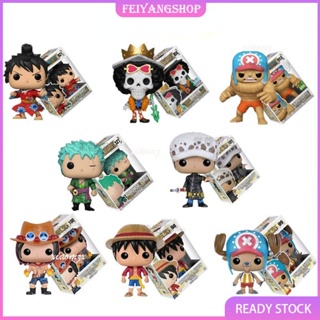 FUNKO โมเดลฟิกเกอร์ ONE PIECE ONE PIECE Luffy Zoro Luo Three Knife Flow ของเล่นสําหรับเด็ก