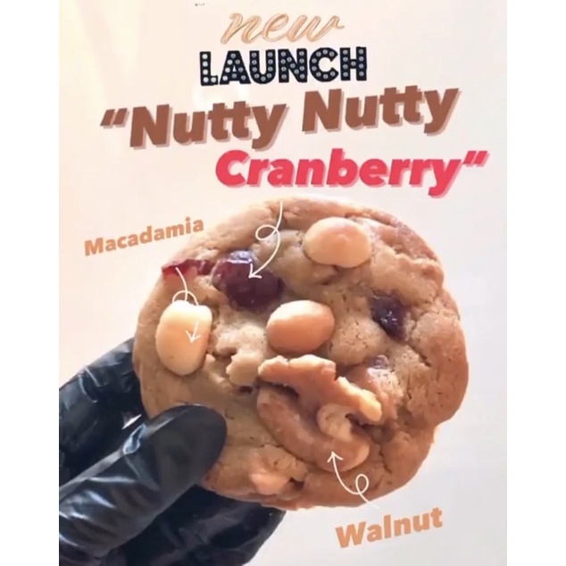 (ขั้นต่ำ  5 ชิ้น คละรสได้) Nutty Nutty Cranberry (Mary Is Happy) Brown Butter Soft Baked CookieS