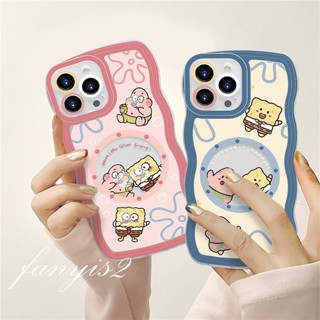 เคสโทรศัพท์มือถือ TPU นิ่ม กันฝุ่น ขอบหยัก ลายสพันจ์บ็อบน่ารัก สําหรับ Realme C35 C31 C25 C21 C20 C17 C15 C12 C11 GT Realme 5 6 7 8 Pro