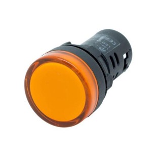 Pilot lamp สีเหลือง ขนาด 22 mm ไฟตู้คอนโทรล LED power led AD16-22D/S AD16-22DS universal signal light