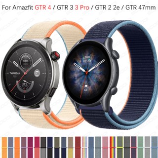 สายนาฬิกาข้อมือไนล่อน 22 มม. อุปกรณ์เสริม สําหรับ Huami Amazfit GTR 4 GTR 3 3 Pro GTR 2 2e GTR 47 มม.