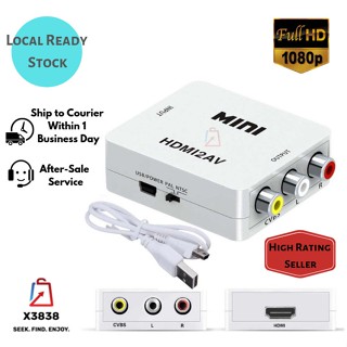 ตัวแปลง HDMI2AV 1080P HDMI to RCA Audio Video AV CVBS Adapter Converter For HDTV