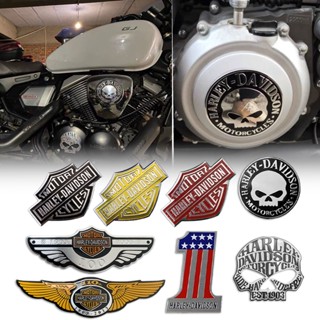 สติกเกอร์โลหะ ลาย Royal enfield Harley davidson สําหรับตกแต่งรถจักรยานยนต์