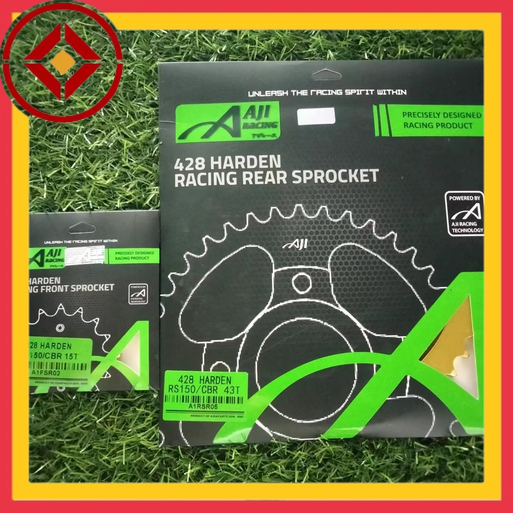 1PCS 428 HARDEN SPROCKET RS150 CBR150 AJI RACING 14T 15T 16T 39T 40T 41T 42T 43T 44T HEAVY DUTY GOLD