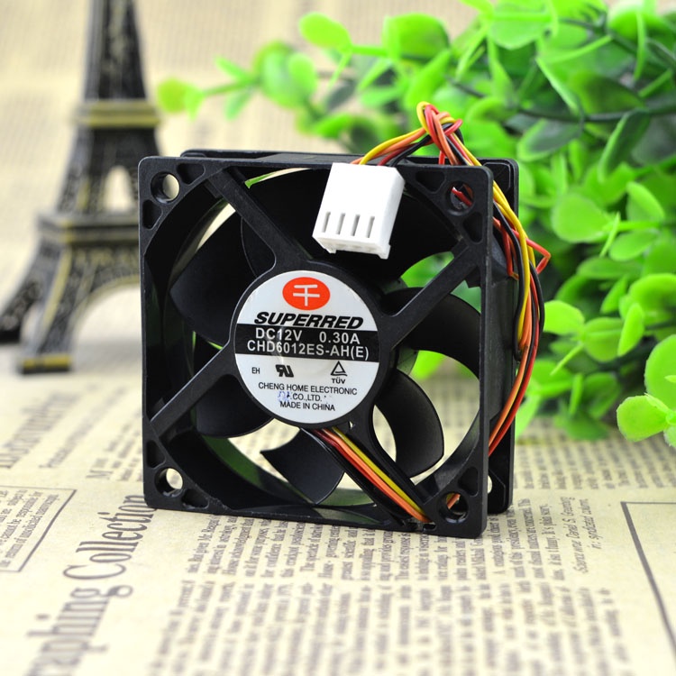 YY ORIGINAL RED CHD6012ES-AH 6CM6020 12V0.30A 4PIN PWM COOLING FAN