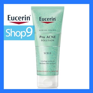 Eucerin Pro Acne Solution Scrub 100ml หมดอายุ 2024 ยูเซอรีน โปร แอคเน่ สครับ 100 มล