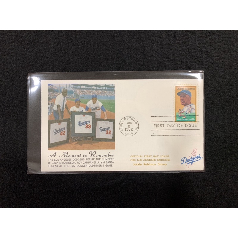 1982 USA Jackie Robinson Issue (Of The Black Heritage Series) On The Official First Day Cover Of The