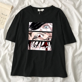 Jujutsu Kaisen ทีม T เสื้อ Cool Anime T เสื้อ Gril ฤดูร้อน Harajuku เสื้อผ้า Y2K Camiseta Mujer Tee เสื้อ