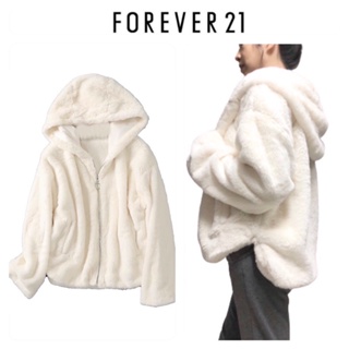 เสื้อฮู้ด กันหนาว ฮู้ดขน fluffy bomber ขนหนานุ่ม ❄️แบรนด์✨Forever21✨ WY761