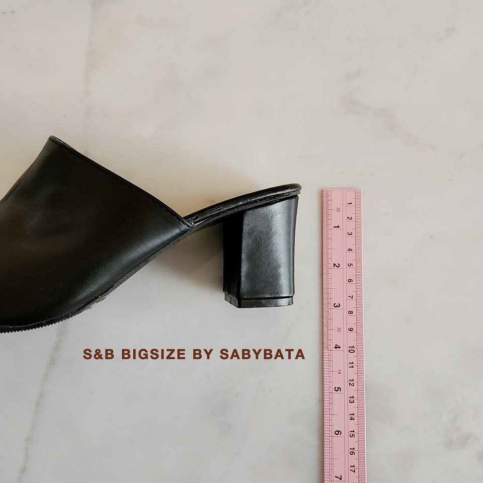 รองเท้าไซส์ใหญ่ 41-45 ♥️ รุ่น ZOEY ♥️ ส้น 3 นิ้ว เรียบแต่โก้ รองเท้าส้นสูง สไตล์ HM Bigsize Plussize