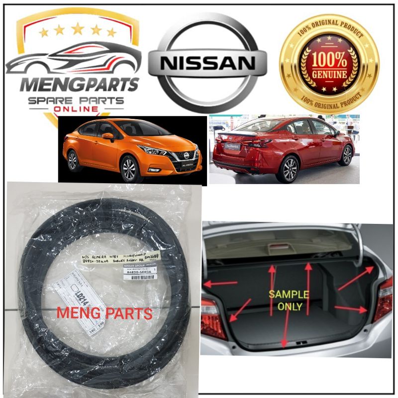 ALMERA 1.0 N18 TURBO 2020Y-2023Y REAR BONNET RUBBER , BELAKANG BONET GETAH 84830-5EK0A