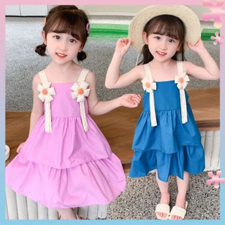 Girls dress summer 2022 new fashionable online red babys childrens clothing thin summer dress suspender princess dress