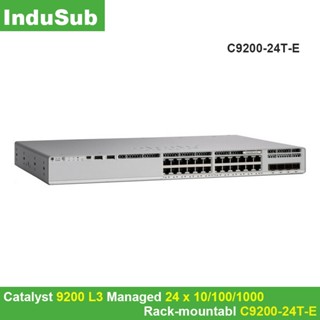 C920024T-e 9200 สวิตช์ L3 24x10 100 1000 แร็คเมาท์ขาตั้ง C9200-24T-E