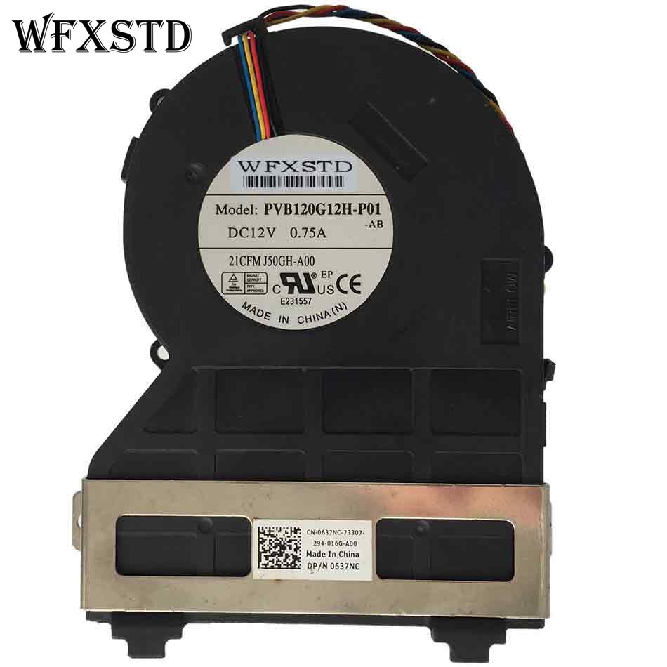 ใหม่สําหรับ Dell 390 790 990 SFF พัดลมแชสซีขนาดเล็ก PVB120G12H-P01 0J50GH 0637NC / DC12V 0.75A 4 pin