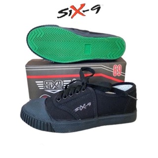 รองเท้านักเรียนชายสีดำ Six-9 เบอร์33-43! ส่งเร็ว พร้อมส่ง 205S