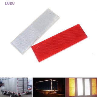 Lubu แผ่นสะท้อนแสง เตือนความปลอดภัย สีแดง สีขาว สําหรับรถยนต์ รถบรรทุก ใหม่ 1 ชิ้น