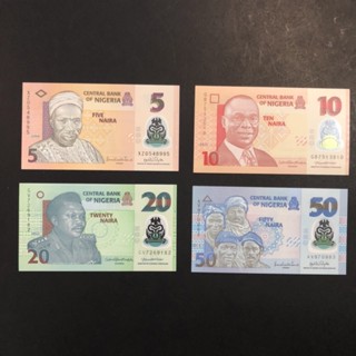 Nigeria 5 10 20 50 Naira 2009-2022 P 32-35 UNC Set of 4 pcs.