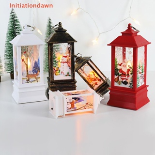 [Initiationdawn] โคมไฟตั้งโต๊ะ LED รูปซานตาคลอส กวางเอลก์ สําหรับแขวนตกแต่งคริสต์มาส